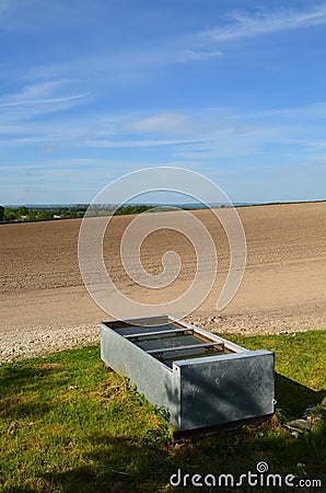 Livestock water trough. Stock Photo