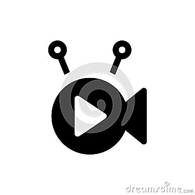 Livestream icon, Vector illustration Vector Illustration