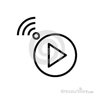 Livestream icon, Vector illustration Vector Illustration