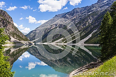 Livigno lake reflection Stock Photo