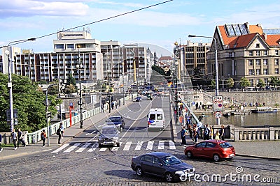 Living city of Prague Editorial Stock Photo