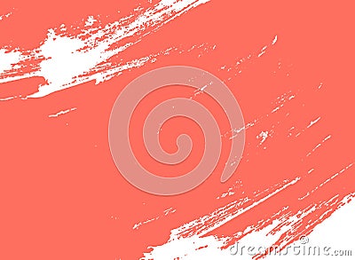 Living coral, color of the 2019 year paint stroke Stock Photo