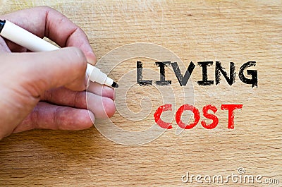 Living cost text concept Stock Photo