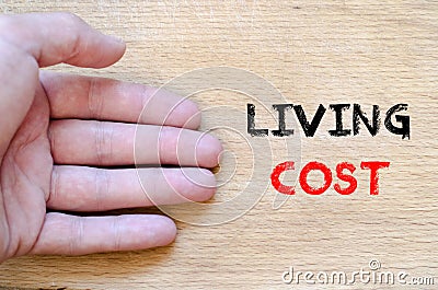 Living cost text concept Stock Photo