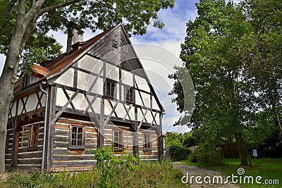 Living Heart Festival held in the area of the open-air museum in Jindrichovice. Editorial Stock Photo