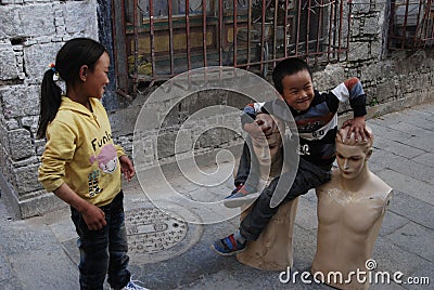 Living in Lhasa Editorial Stock Photo