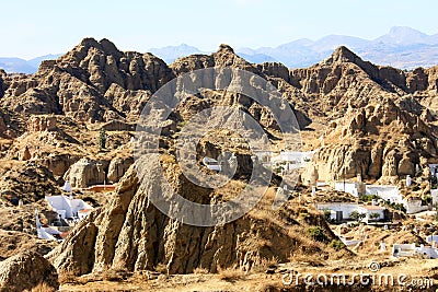 Living in the mountains, Andalusian Guadix, Spain Stock Photo