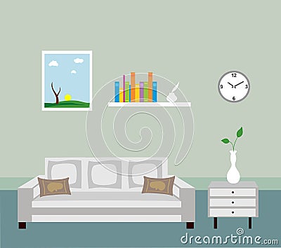 Living room Vector Illustration