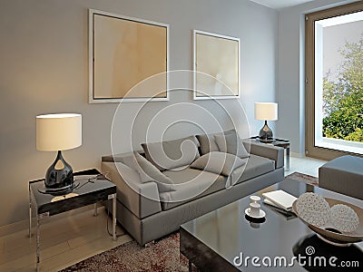 Living room avant-garde style Stock Photo