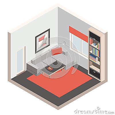 Living room Vector Illustration