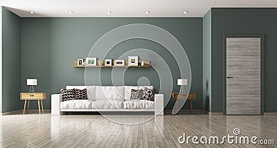 Living room interior 3d rendering Stock Photo