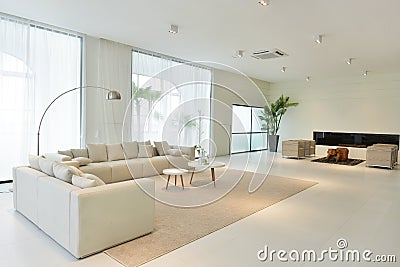 Living room interior of modern home Stock Photo