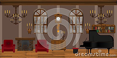 Living room Vector Illustration