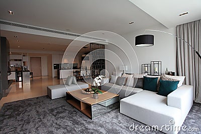 Living room in Luxury Condo in Kuala Lumpur Editorial Stock Photo