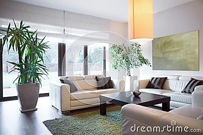 Living space inside house Stock Photo
