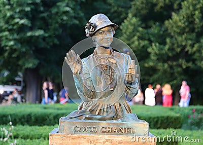 Living statue - Coco Chanel Editorial Stock Photo