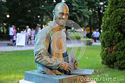 Living statue - Steve Jobs Editorial Stock Photo