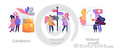 Living together abstract concept vector illustrations. Vector Illustration