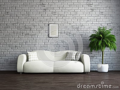 Livingroom with sofa Stock Photo