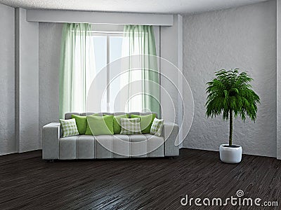 Livingroom with sofa Stock Photo