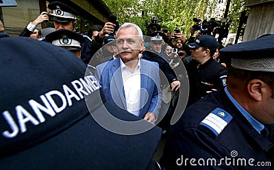 Liviu Dragnea - fake employments corruption trial - Romania Editorial Stock Photo