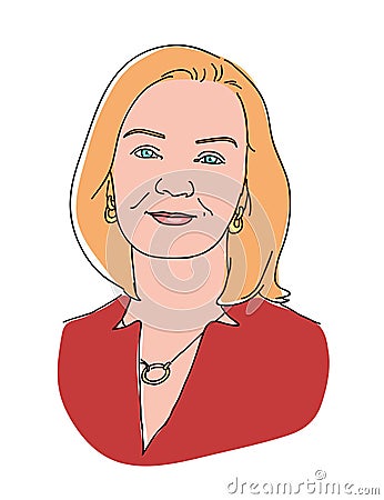 Liz Truss Vector Clip art Vector Illustration