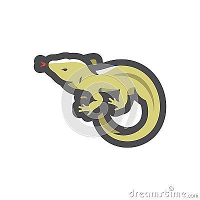 Lizard desert animal Vector icon Cartoon illustration Vector Illustration