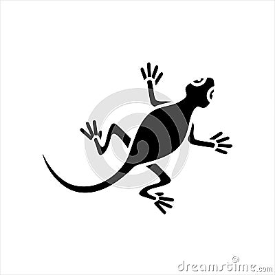 Lizard icon isolated on white background from mexico collection. Vector Illustration