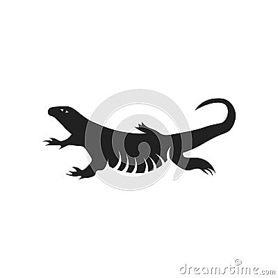 Lizard icon vector sign and symbol isolated on white background, Lizard logo concept Vector Illustration