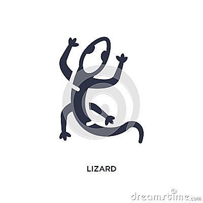 lizard icon on white background. Simple element illustration from desert concept Vector Illustration