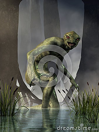 The Lizard Man of Scape Ore Swamp Stock Photo