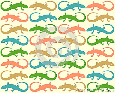 Lizard pattern vector hanndrawn Vector Illustration