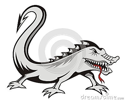 Lizard tattoo Vector Illustration