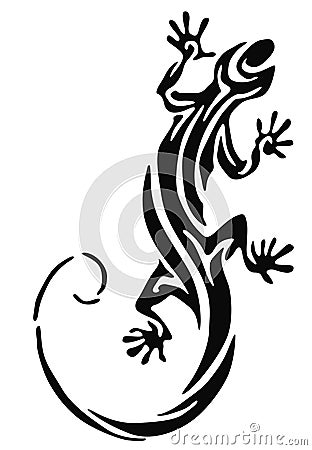 Lizard tattoo Stock Photo