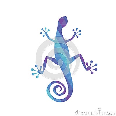 Lizard with triangle pattern Vector Illustration