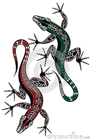 Lizard vector icon logo and symbols template Vector Illustration