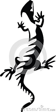 Lizard. Vector illustration. Cartoon Illustration