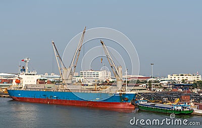 Lizstar Success vessel at port on Song Sai Gon River, Ho Chi Minh City, Vietnam Editorial Stock Photo