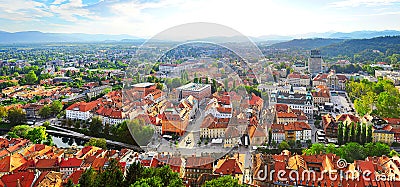 Ljubljana skyline Stock Photo