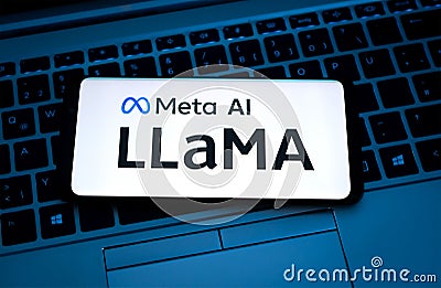 LLama - Meta platforms artificial intelligence chatbot Editorial Stock Photo