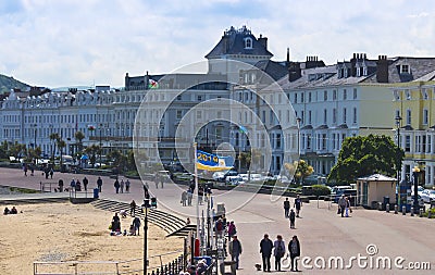 A View of South Parade, Llandudno, Wales, GB, UK Editorial Stock Photo