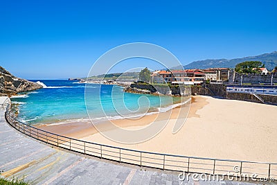 Llanes El Sablon beach in Asturias Spain Stock Photo