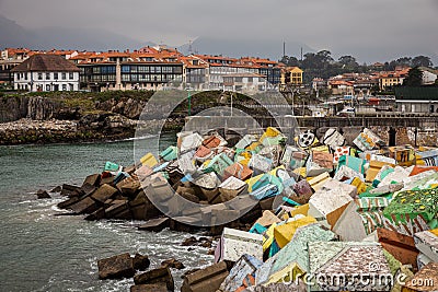 LLANES, SPAIN - Mar 20, 2016: Cubos de la Memoria 200317-5768 Stock Photo