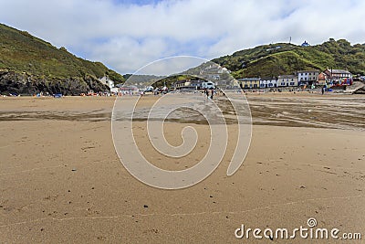 Llangrannog Beach Editorial Stock Photo