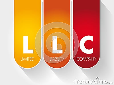 LLC - Limited Liability Company acronym Stock Photo