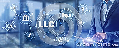 LLC. Limited Liability Company. Business Technology Internet. Stock Photo