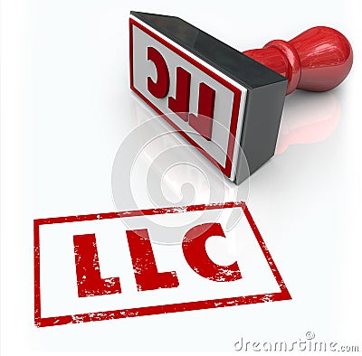 LLC Limited Liability Corporation Stamp Letters Approval Certified License Stock Photo