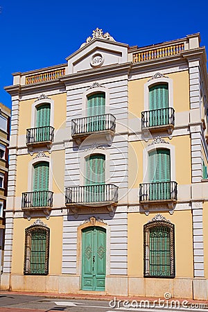 Lloret de Mar mediterranean facade in Costa Brava at Catalonia Stock Photo