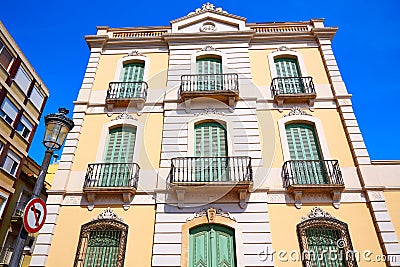 Lloret de Mar mediterranean facade in Costa Brava at Catalonia Stock Photo