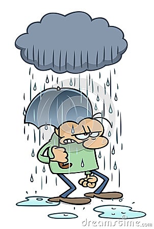 Llover Gatos Y Perros Imagen de archivo libre de regalías - Imagen